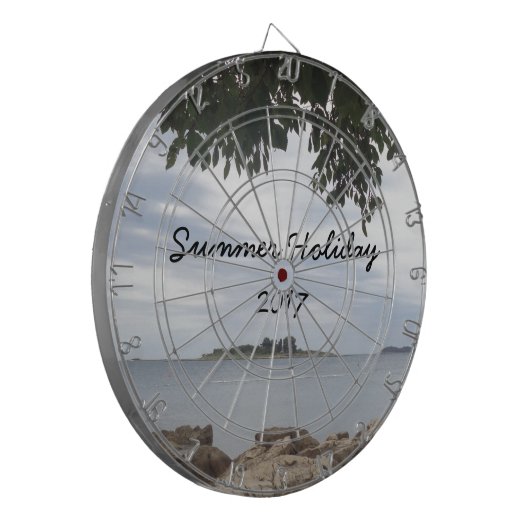 Summer Holiday Mediterranean Sea Foto Dartscheibe (Vorderseite Links)