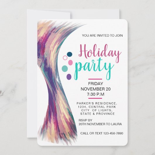 Summer Holiday Party Beach Spritzer Einladung (Vorderseite)