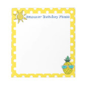 Summer Holiday Plans Notebook-Journal personalisie Notizblock (Vorderseite)
