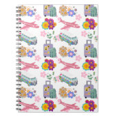 Summer Holiday Reisen Design Spiral Editor Notizblock (Vorderseite)