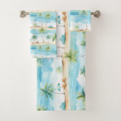 Summer Holidays Beach Palm Trees - Badhandtuch Set (Insitu)