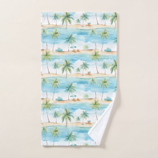Summer Holidays Beach Palm Trees - Badhandtuch Set (Handtuch)
