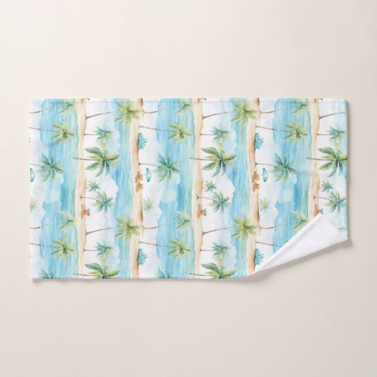 Summer Holidays Beach Palm Trees - Badhandtuch Set (Handtuch)