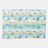 Summer Holidays Beach Palm Trees - Geschirrtuch (Horizontal)