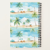 Summer Holidays Beach Palm Trees - Notizblock (Rückseite)