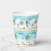 Summer Holidays Beach Palm Trees - Pappbecher (Rechts)