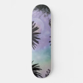 Summer Holographic Gradient Palm Trees Design Skateboard (Vorderseite)