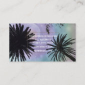Summer Holographic Gradient Palm Trees Design Visitenkarte (Rückseite)