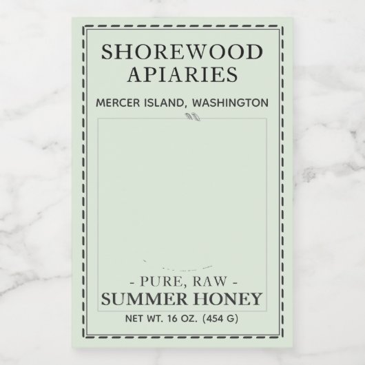 Summer Honey 2x3" Aster und Bienenstockfutter Lebensmitteletikett (Einzelnes Label)