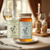 Summer Honey 2x3" Aster und Bienenstockschieber Lebensmitteletikett
