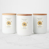 Summer Honey 2x3" Sonnenblume und Bienenstockwerk Lebensmitteletikett (Flaschen)