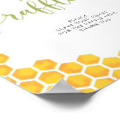 Summer Honey Bee Baby Dusche Windelwulst Raffle Po Poster (Ecke)