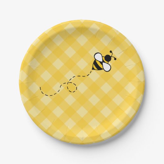 Summer Honey Bee GRILLEN Party Paper Teller (Vorderseite)