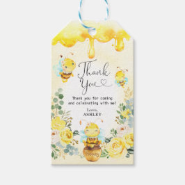 Summer Honey Bee Yellow Blume Baby Shower Favorite Geschenkanhänger