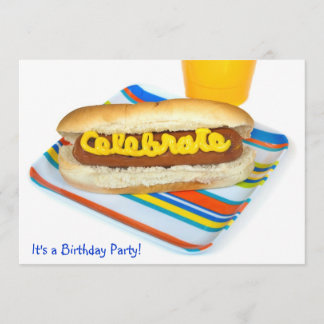 Summer Hot Dog Geburtstagsparty Einladung