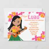 Summer Hula Ukulele Einladung (Vorderseite)