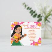 Summer Hula Ukulele Einladung (Stehend Vorderseite)