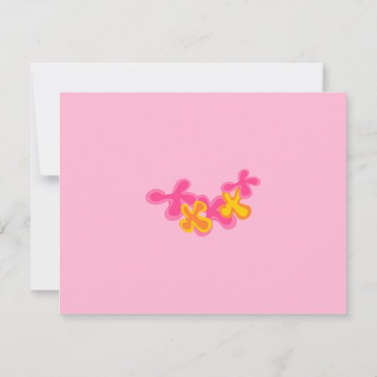 Summer Hula Ukulele Einladung (Rückseite)