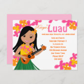Summer Hula Ukulele Einladung (Vorne/Hinten)