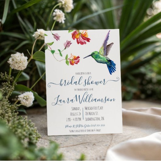 Summer Hummingbird Brautparty Einladung