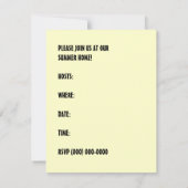 Summer Hütte Camp Invite Beach Party Einladung (Rückseite)