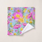 Summer Hütte Garden Blue Badhandtuch Set (Waschlappen)