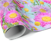 Summer Hütte Garden Blue Geschenkpapier (Rolleneckpunkt)