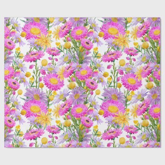 Summer Hütte Garden White Geschenkpapier (Flach)