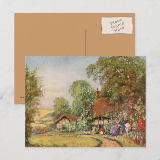 Summer Hütte Postcard Postkarte (Vorne/Hinten)