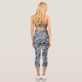 Summer Hydrangea Garden Capri Leggings (Rückseite)