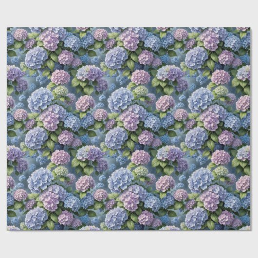 Summer Hydrangea Garden Geschenkpapier (Flach)