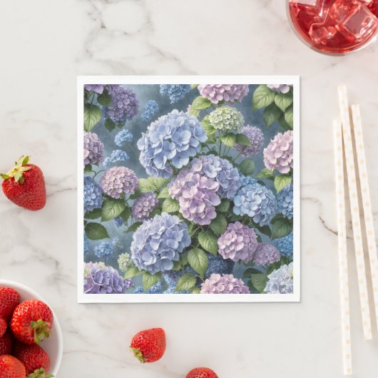 Summer Hydrangea Garden Serviette (Beispiel)