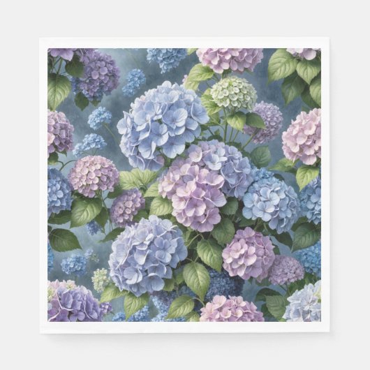 Summer Hydrangea Garden Serviette (Vorderseite)
