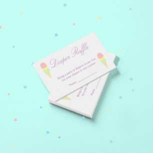 Summer Ice Cream Baby Duschkabine Windschutzkarte Begleitkarte