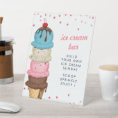 Summer Ice Cream Bar Modernes Brautparty Sockelschild (In SItu)