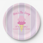 Summer Ice Cream Girl Baby Dusche Pappteller