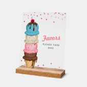 Summer Ice Cream Lieblings-Brautparty Acrylschild (Winkel)