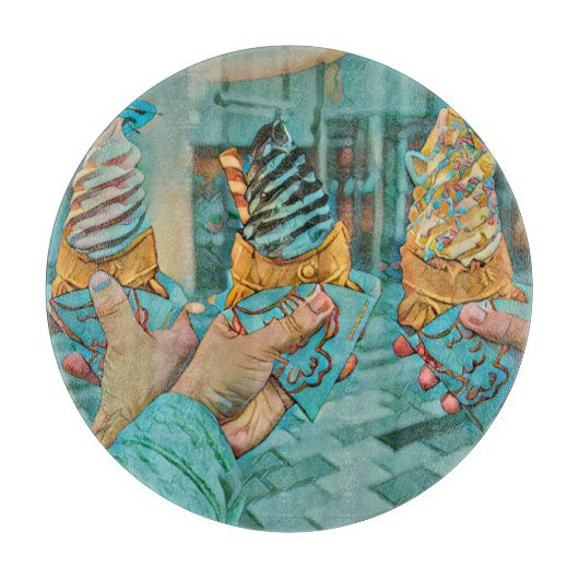 Summer ice cream lovers schneidebrett (Vorderseite)