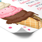 Summer Ice Cream Mimosa Bar Brautparty Poster (Ecke)