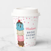 Summer Ice Cream Modernes Brautparty Vielen Dank Pappbecher (Rückseite)