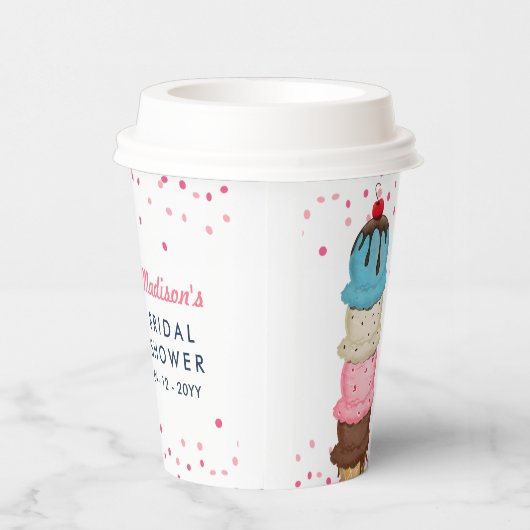 Summer Ice Cream Modernes Brautparty Vielen Dank Pappbecher (Rechts)