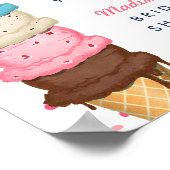 Summer Ice Cream Modernes Brautparty Willkommen Poster (Ecke)