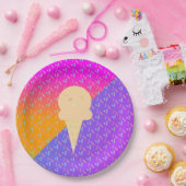 Summer Ice Cream Neon Sprinkles Party Muster Pappteller (Party)