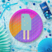 Summer Ice Cream Neon Sprinkles Party Muster Pappteller (Party)