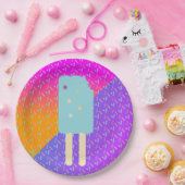Summer Ice Cream Neon Sprinkles Party Muster Pappteller (Party)