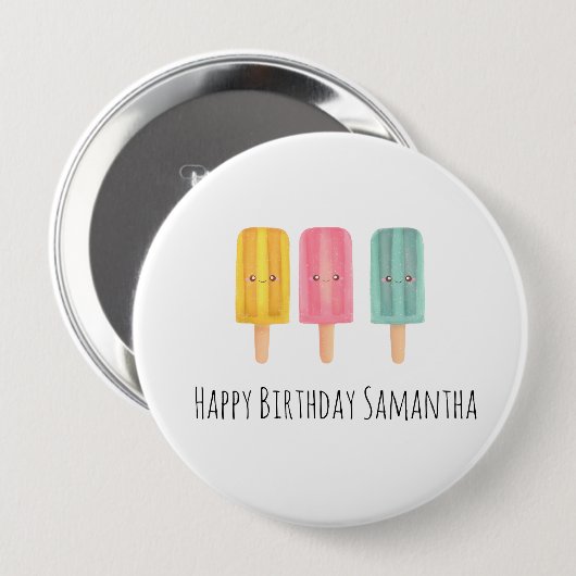 Summer Ice Cream Sticks Button (Vorne & Hinten)
