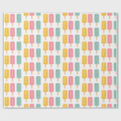 Summer Ice Cream Sticks Geschenkpapier (Flach)