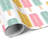 Summer Ice Cream Sticks Geschenkpapier (Rolleneckpunkt)