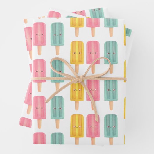 Summer Ice Cream Sticks Geschenkpapier Set (Beispiel)