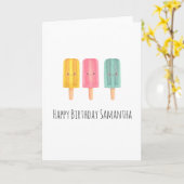 Summer Ice Cream Sticks Karte (Gelbe Blume)